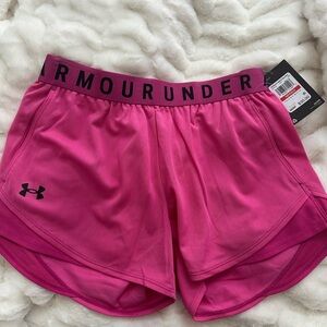 Under Armour Women's Play up Twist 3.0 Pink Athletic Shorts NWT size xs
